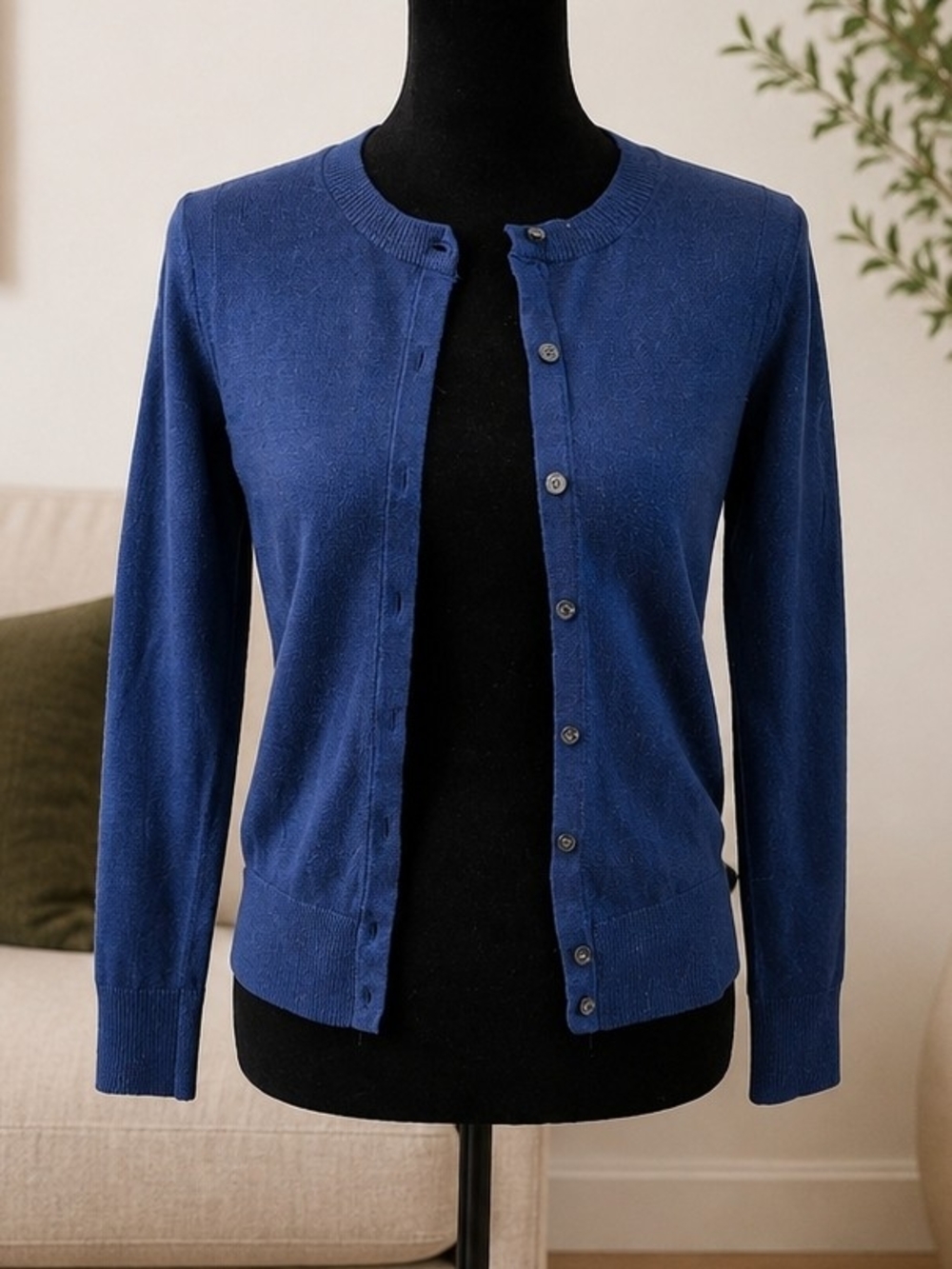 Banana Republic Premium Luxe Yarn Blue Cardigan Sweater XS